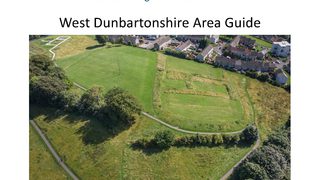West Dunbartonshire Area Guide front cover which includes an aerial photograph of Goldenhill Park West Dunbartonshire Area Guide front cover which includes an aerial photograph of Goldenhill Park