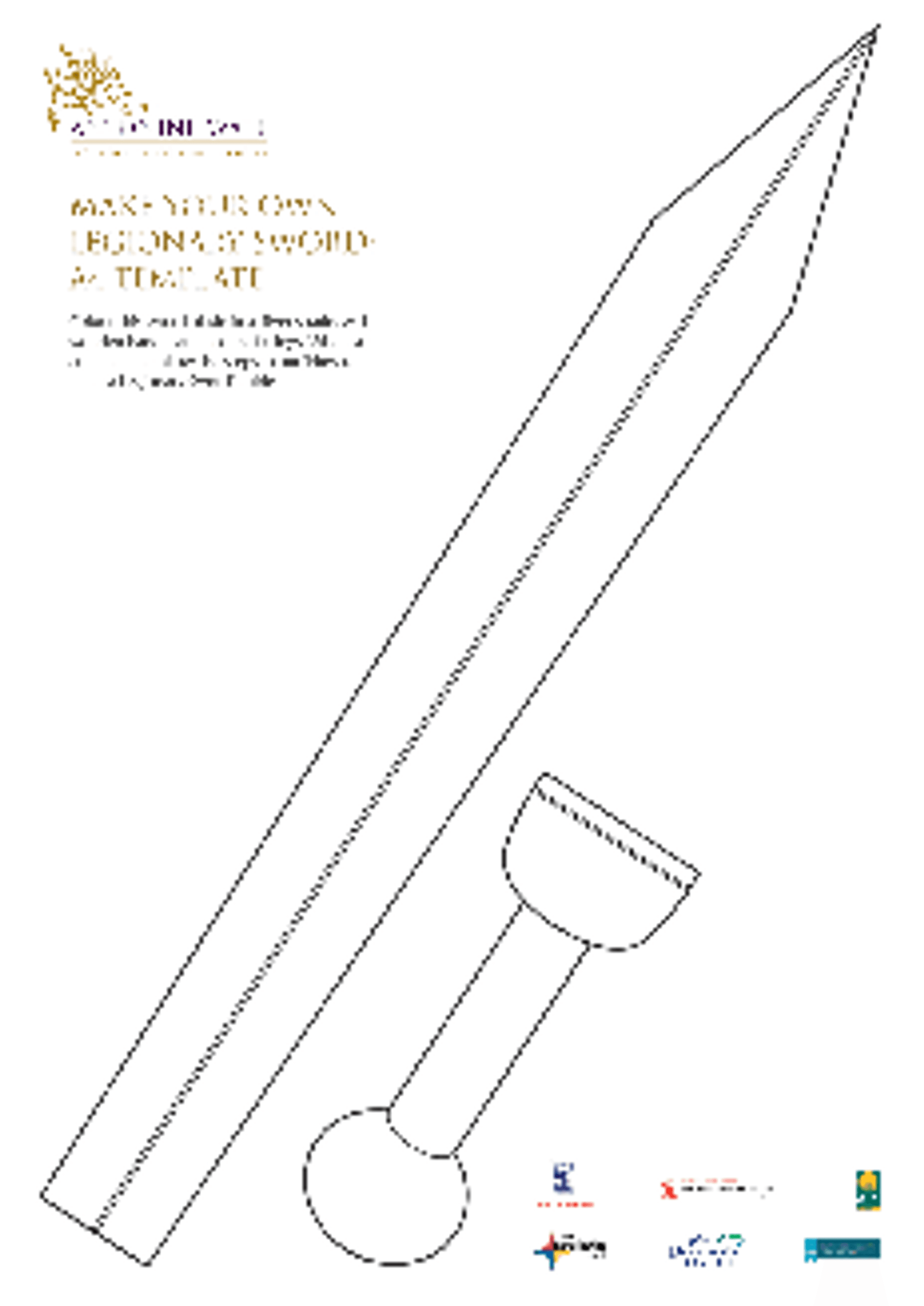 HS Make a sword A4 BW template 1 HS Make a sword A4 BW template 1