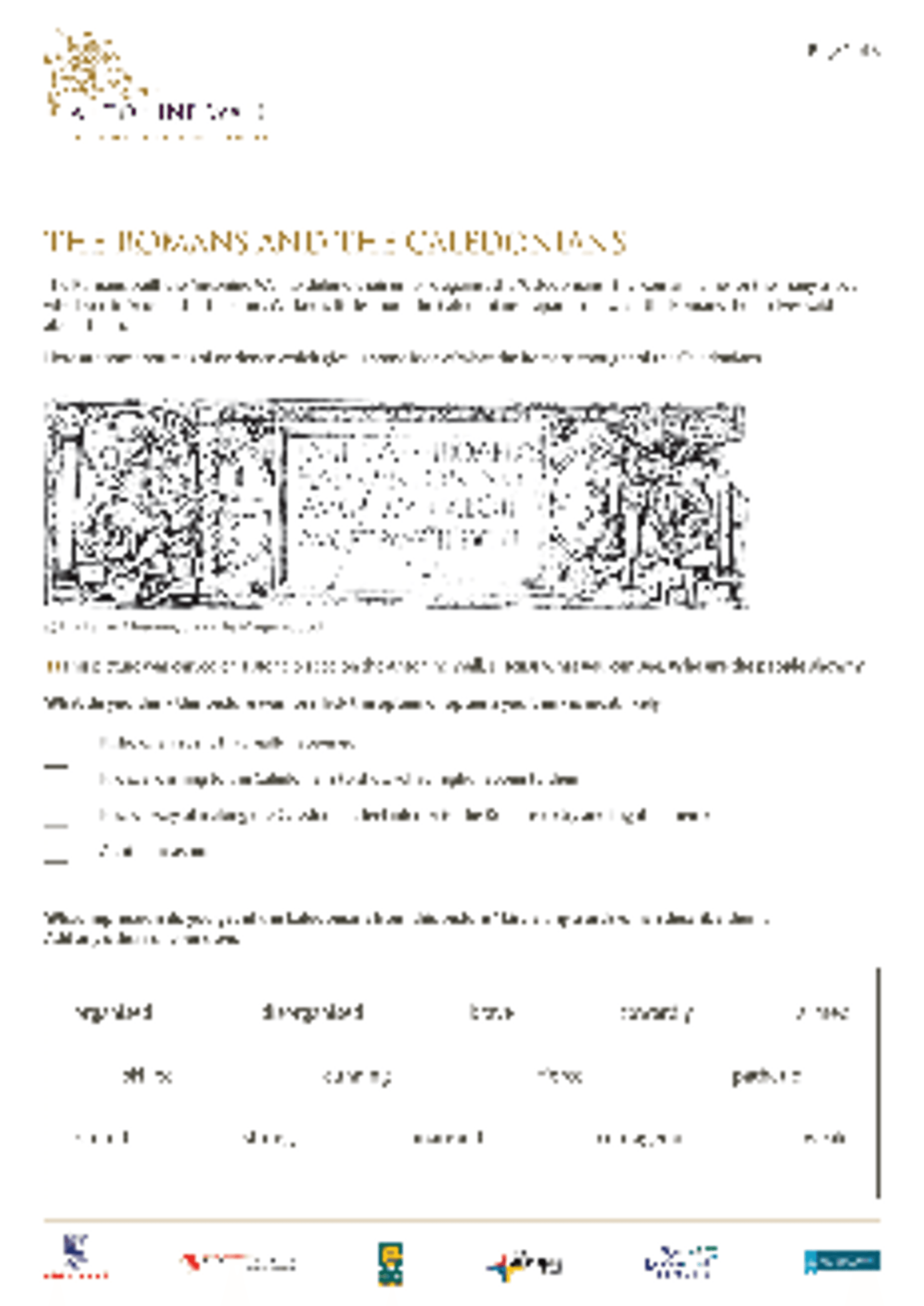 HS Romans and Caledonians worksheet AW 1 HS Romans and Caledonians worksheet AW 1